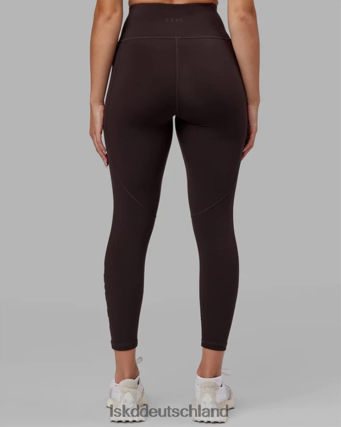 Frauen LSKD Rips-Leggings in 7/8-Länge – dunkles Walnussholz Bekleidung VD2NLV516