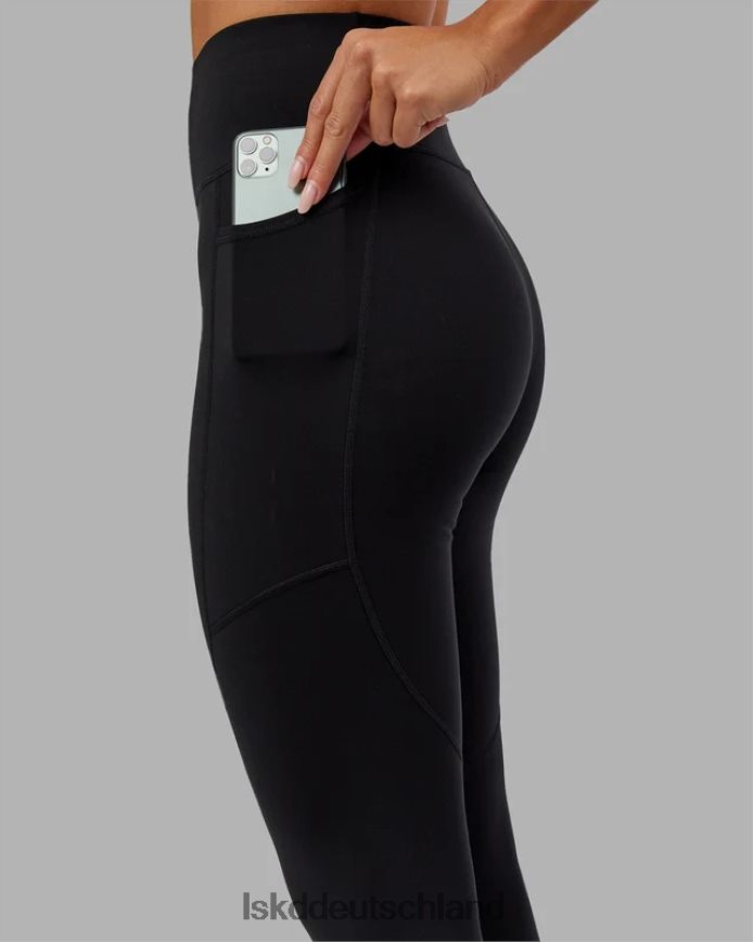 Frauen LSKD Rips-Leggings in 7/8-Länge – schwarz-rosa Zuckerguss Bekleidung VD2NLV664