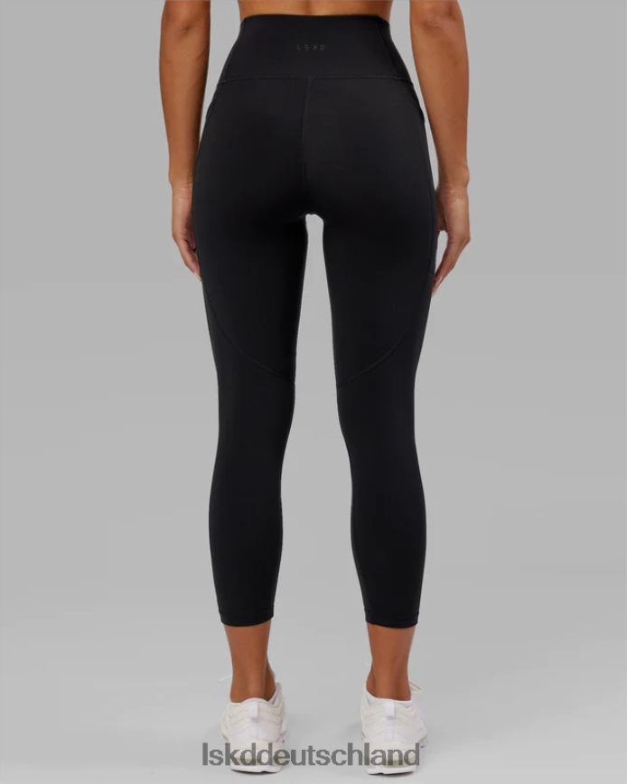 Frauen LSKD Rips-Leggings in 7/8-Länge – schwarz-rosa Zuckerguss Bekleidung VD2NLV664