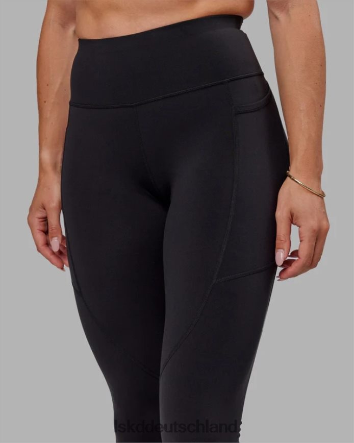 Frauen LSKD X-lange Rep-Leggings – Schwarz-Boysenberry Bekleidung VD2NLV724