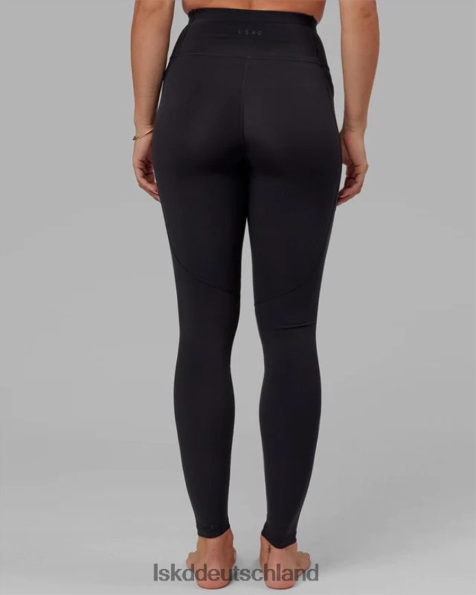 Frauen LSKD X-lange Rep-Leggings – Schwarz-Boysenberry Bekleidung VD2NLV724