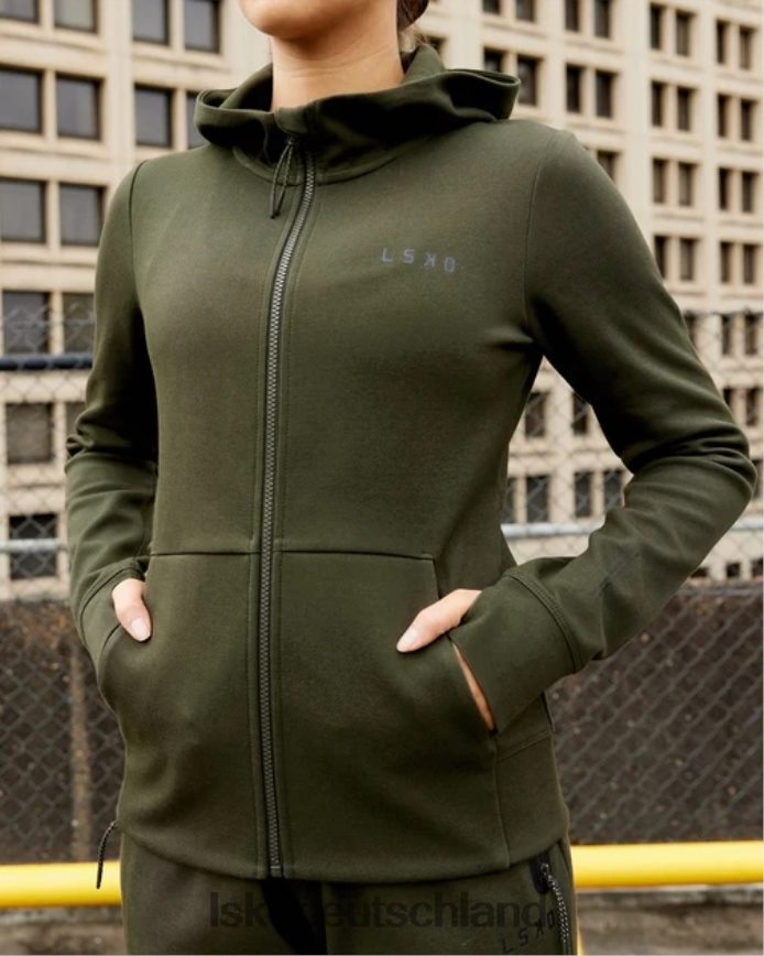 Frauen LSKD Athlet Forged Fleece-Kapuzenpullover mit Reißverschluss – Forest Night Bekleidung VD2NLV348