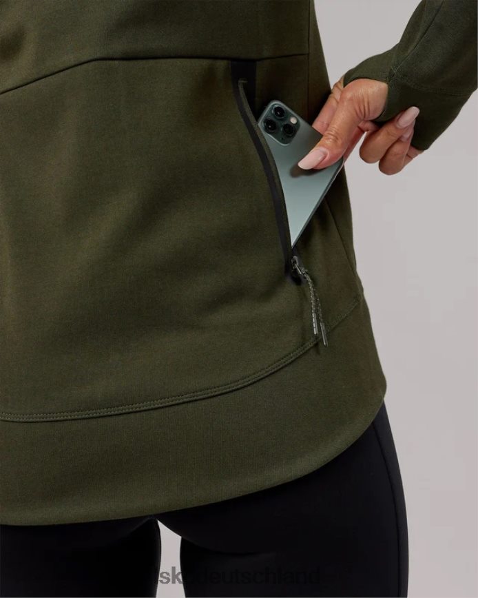 Frauen LSKD Athlet Forged Fleece-Kapuzenpullover mit Reißverschluss – Forest Night Bekleidung VD2NLV348