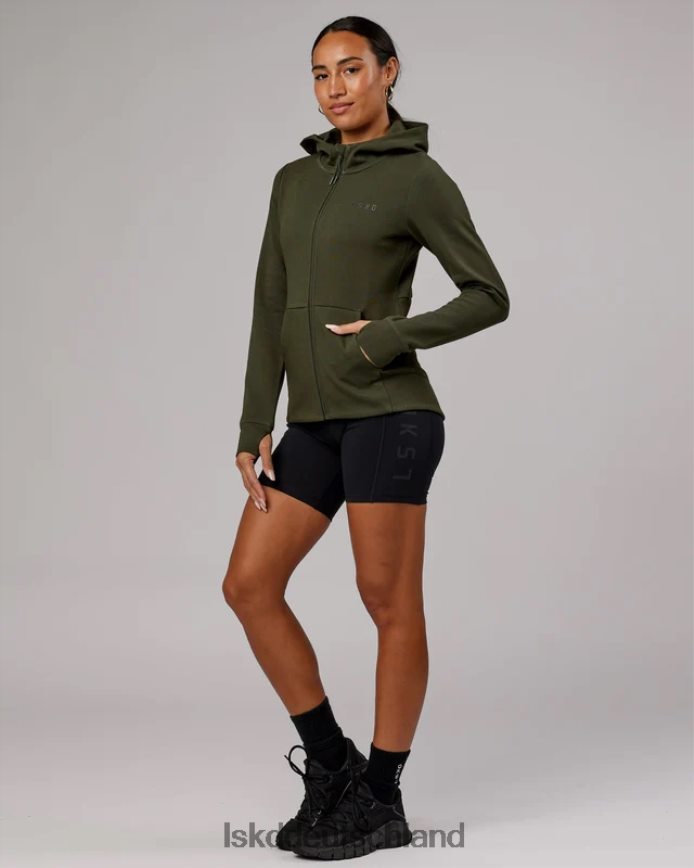 Frauen LSKD Athlet Forged Fleece-Kapuzenpullover mit Reißverschluss – Forest Night Bekleidung VD2NLV348