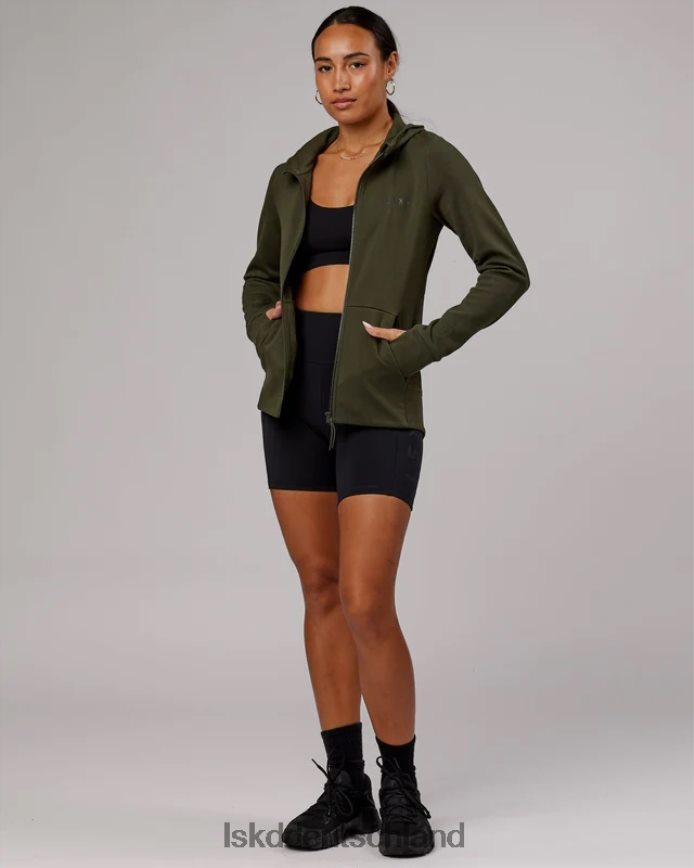 Frauen LSKD Athlet Forged Fleece-Kapuzenpullover mit Reißverschluss – Forest Night Bekleidung VD2NLV348