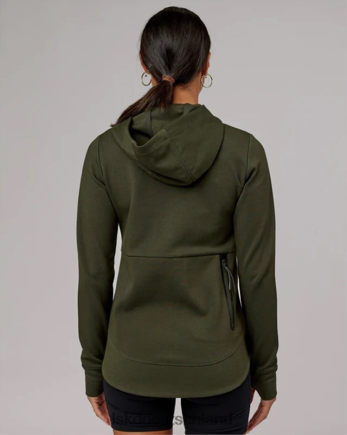 Frauen LSKD Athlet Forged Fleece-Kapuzenpullover mit Reißverschluss – Forest Night Bekleidung VD2NLV348