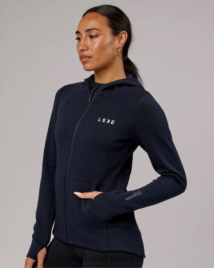 Frauen LSKD Athlet Forged Fleece-Kapuzenpullover mit durchgehendem Reißverschluss – Dunkelblau Bekleidung VD2NLV371