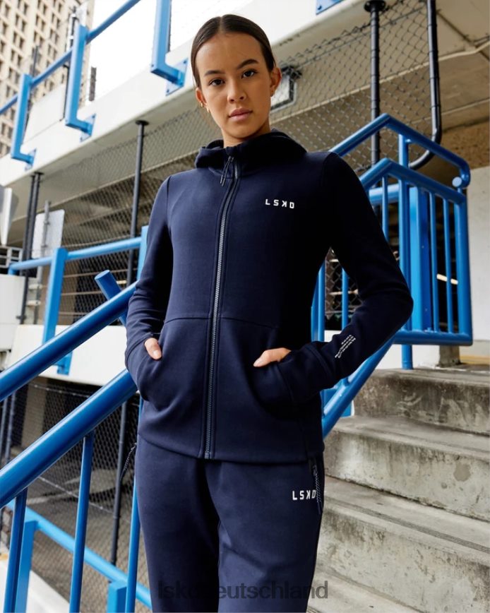 Frauen LSKD Athlet Forged Fleece-Kapuzenpullover mit durchgehendem Reißverschluss – Dunkelblau Bekleidung VD2NLV371