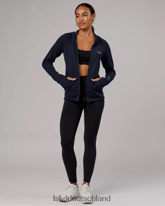 Frauen LSKD Athlet Forged Fleece-Kapuzenpullover mit durchgehendem Reißverschluss – Dunkelblau Bekleidung VD2NLV371