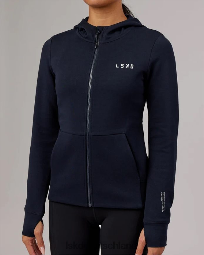 Frauen LSKD Athlet Forged Fleece-Kapuzenpullover mit durchgehendem Reißverschluss – Dunkelblau Bekleidung VD2NLV371