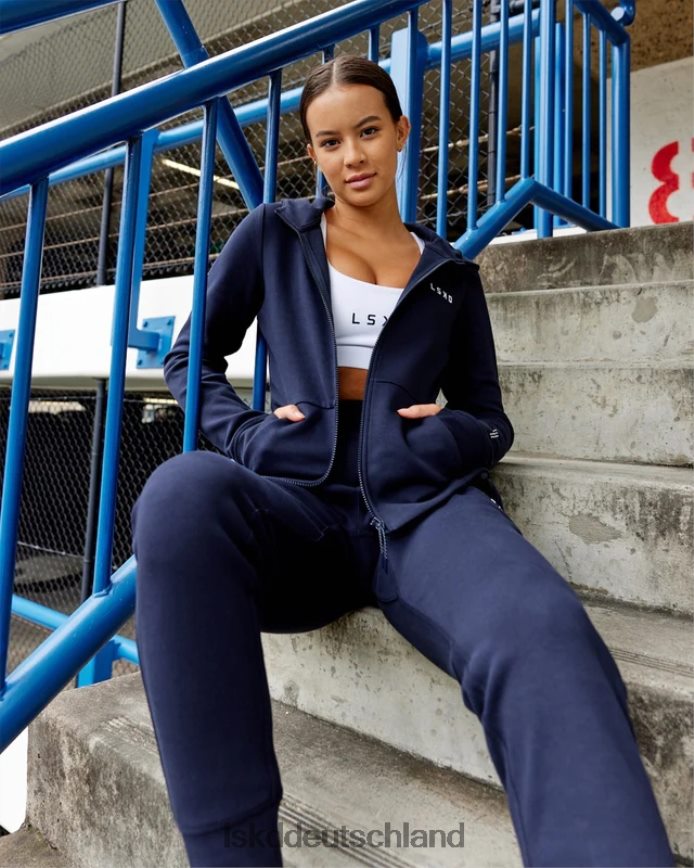 Frauen LSKD Athlet Forged Fleece-Kapuzenpullover mit durchgehendem Reißverschluss – Dunkelblau Bekleidung VD2NLV371