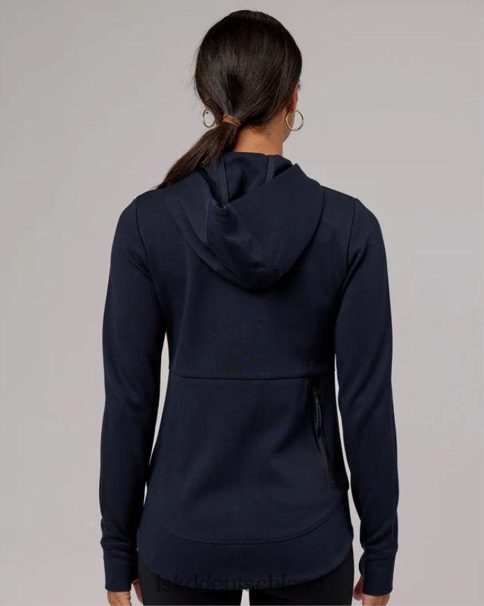 Frauen LSKD Athlet Forged Fleece-Kapuzenpullover mit durchgehendem Reißverschluss – Dunkelblau Bekleidung VD2NLV371