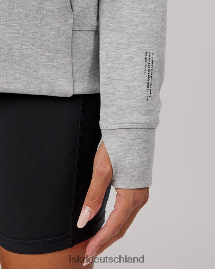 Frauen LSKD Athlet Forged Fleece-Kapuzenpullover mit durchgehendem Reißverschluss – Hellgrau meliert Bekleidung VD2NLV373
