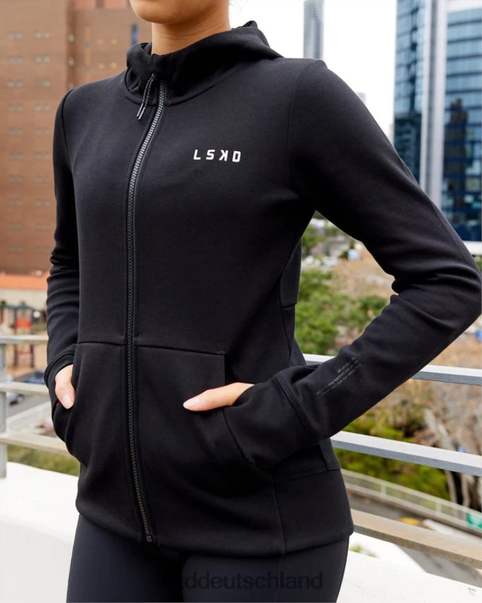 Frauen LSKD Athlet Forged Fleece-Kapuzenpullover mit durchgehendem Reißverschluss – Schwarz Bekleidung VD2NLV341