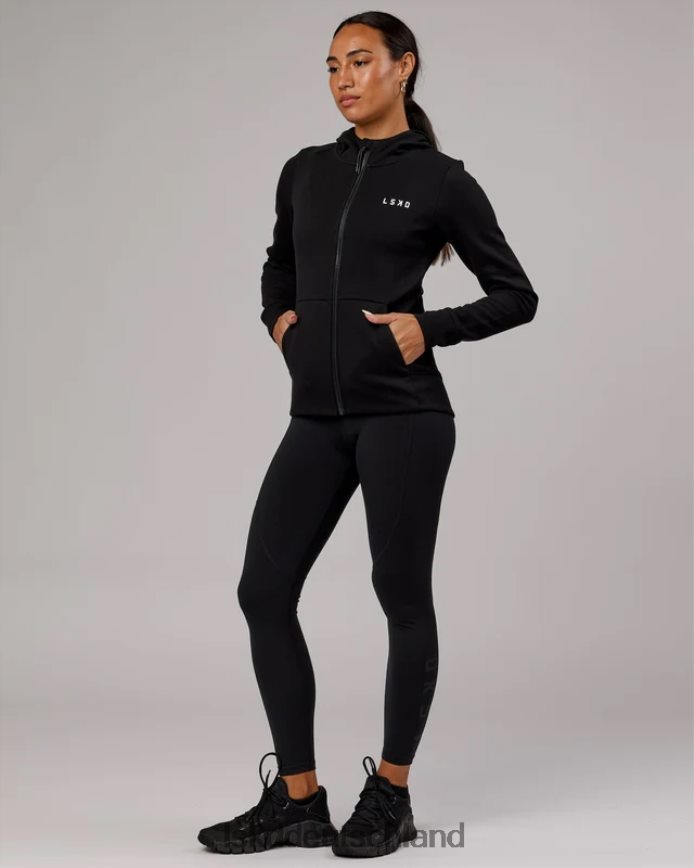 Frauen LSKD Athlet Forged Fleece-Kapuzenpullover mit durchgehendem Reißverschluss – Schwarz Bekleidung VD2NLV341