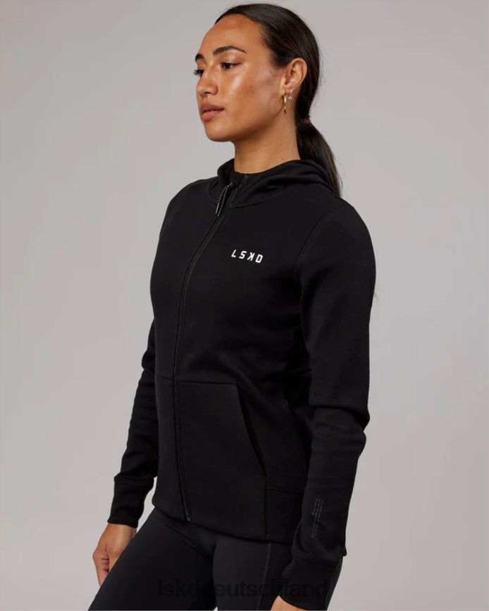 Frauen LSKD Athlet Forged Fleece-Kapuzenpullover mit durchgehendem Reißverschluss – Schwarz Bekleidung VD2NLV341