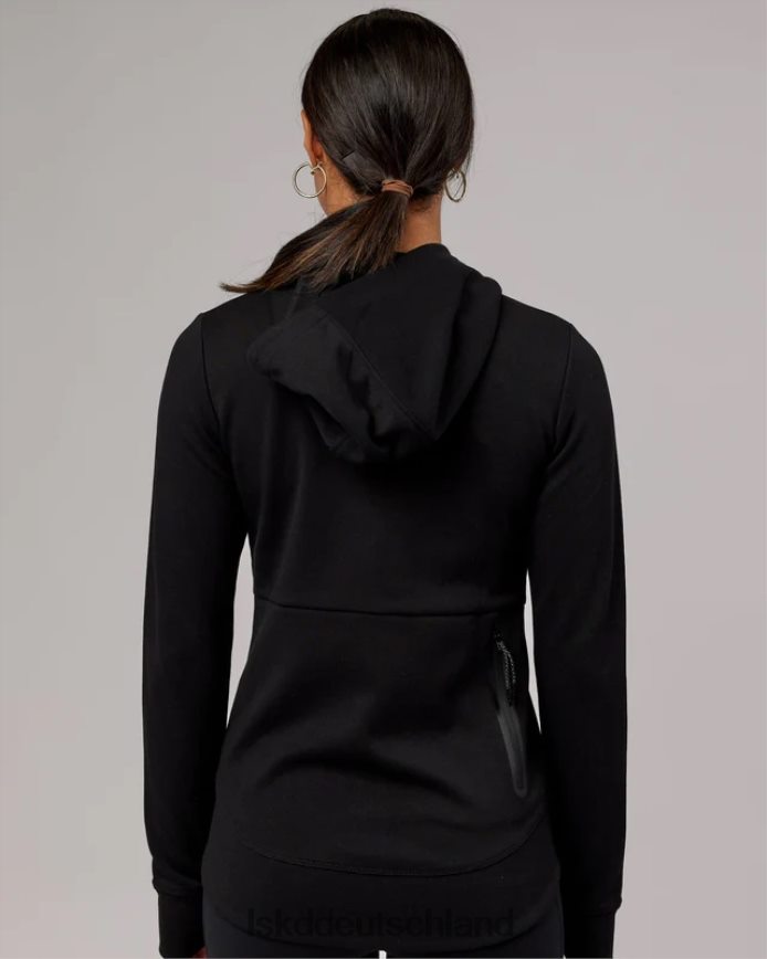 Frauen LSKD Athlet Forged Fleece-Kapuzenpullover mit durchgehendem Reißverschluss – Schwarz Bekleidung VD2NLV341