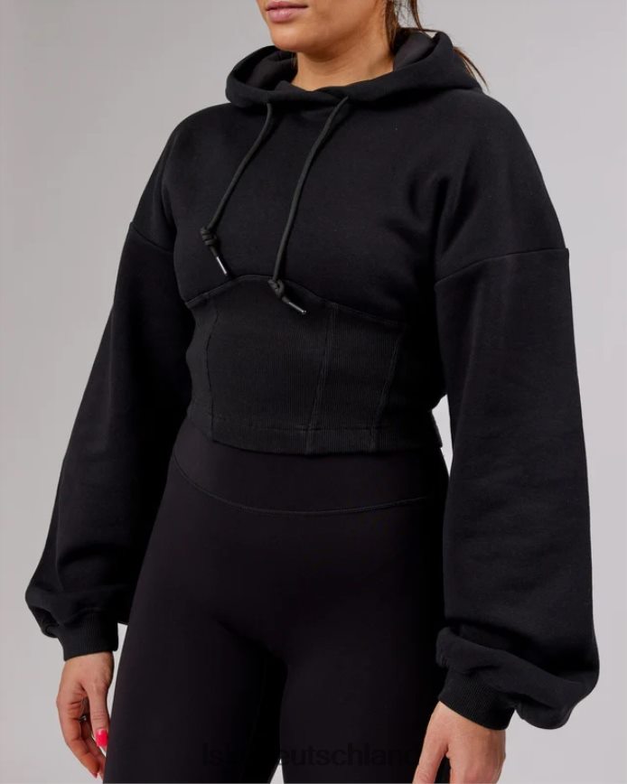 Frauen LSKD Becca Korsett-Kapuzenpullover – Schwarz Bekleidung VD2NLV402