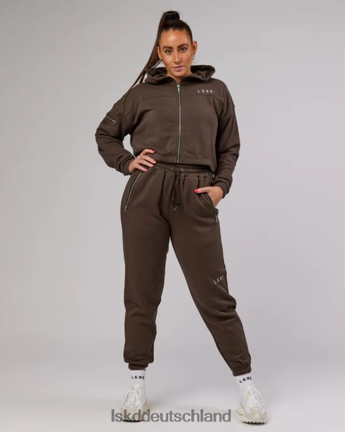 Frauen LSKD Bridge-Kapuzenpullover mit Reißverschluss – Walnuss Bekleidung VD2NLV417