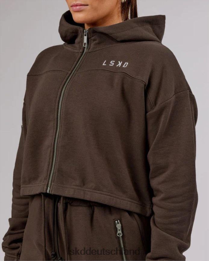 Frauen LSKD Bridge-Kapuzenpullover mit Reißverschluss – Walnuss Bekleidung VD2NLV417