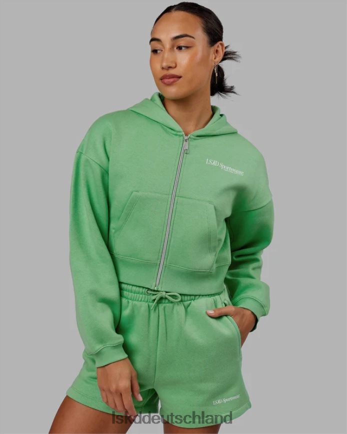 Frauen LSKD Motion-Kapuzenpullover mit kurzem Schnitt – Apfelminze Bekleidung VD2NLV360