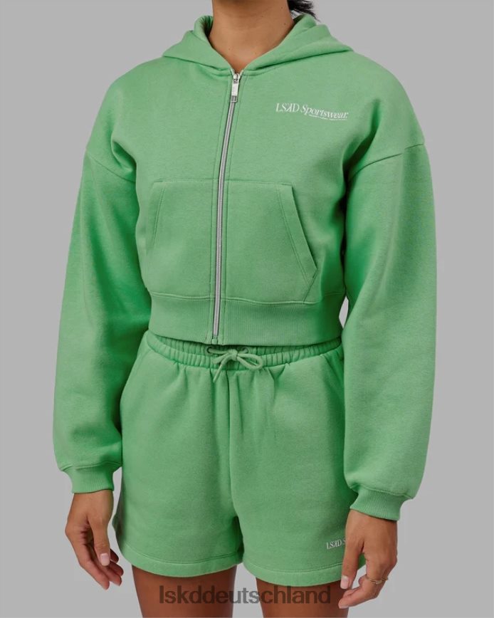Frauen LSKD Motion-Kapuzenpullover mit kurzem Schnitt – Apfelminze Bekleidung VD2NLV360
