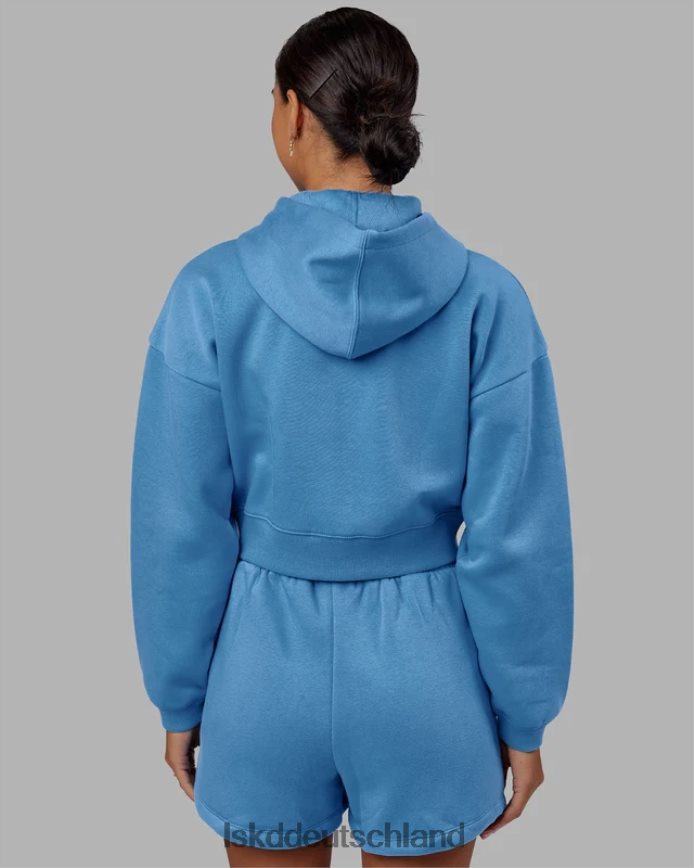 Frauen LSKD Motion-Kapuzenpullover mit kurzem Schnitt – Azurblau Bekleidung VD2NLV358