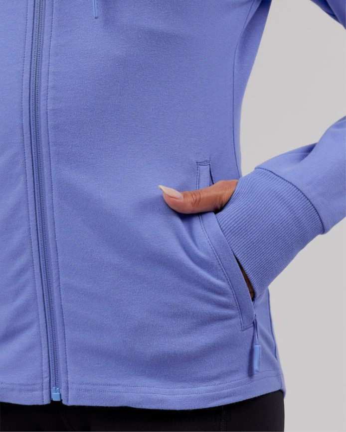 Frauen LSKD PB Kapuzenpullover mit durchgehendem Reißverschluss – Kornblumenblau Bekleidung VD2NLV403