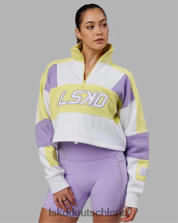 Frauen LSKD Slam Pullover mit 1/4-Reißverschluss – Gelb-Lila Bekleidung VD2NLV390