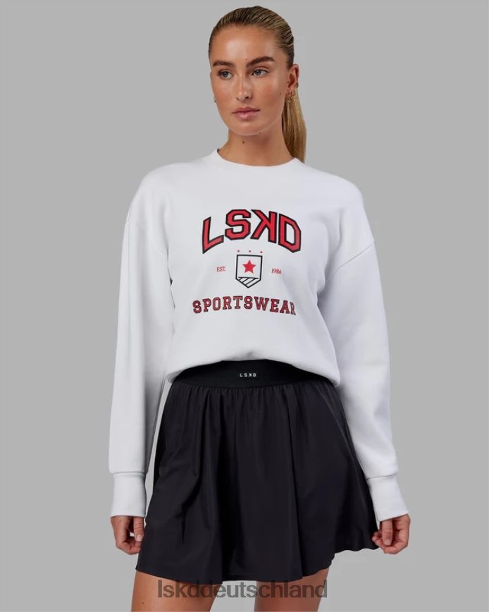 Frauen LSKD Sportabteilung Kurzer Pullover – weiß Bekleidung VD2NLV375