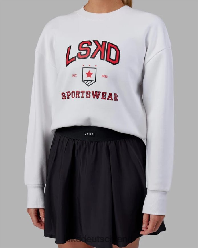 Frauen LSKD Sportabteilung Kurzer Pullover – weiß Bekleidung VD2NLV375