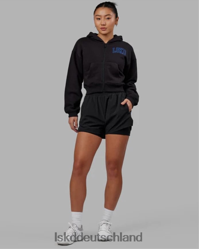 Frauen LSKD Zunft-Hoodie mit kurzem Schnitt – Black-Power-Kobalt Bekleidung VD2NLV368