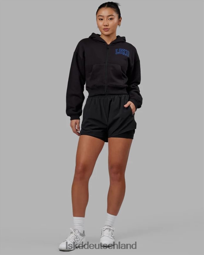 Frauen LSKD Zunft-Hoodie mit kurzem Schnitt – Black-Power-Kobalt Bekleidung VD2NLV368