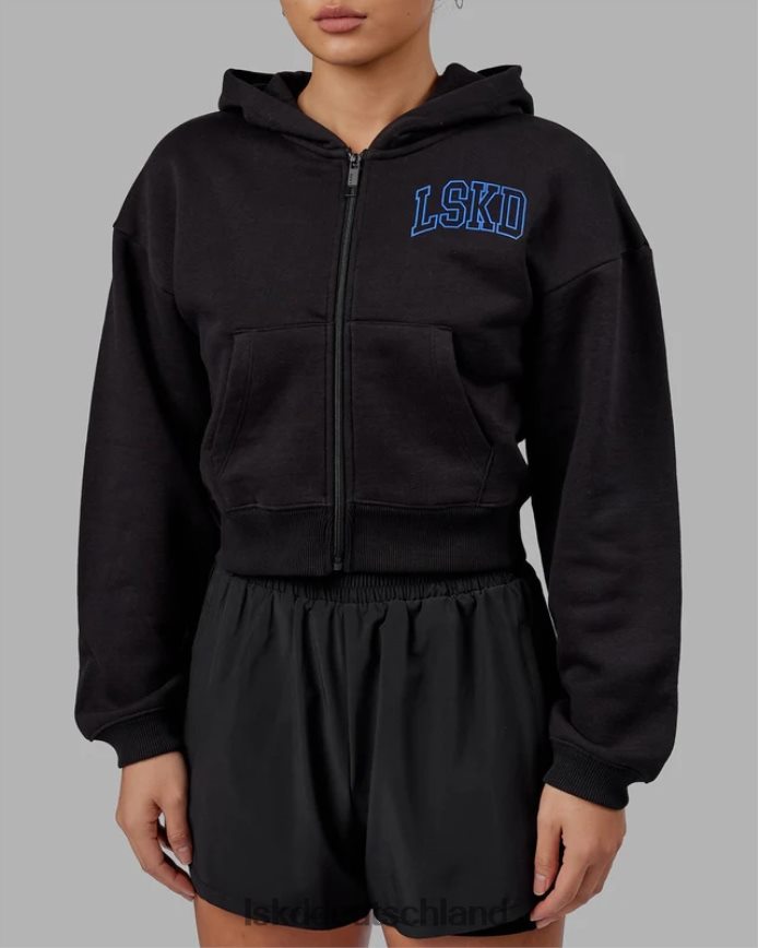Frauen LSKD Zunft-Hoodie mit kurzem Schnitt – Black-Power-Kobalt Bekleidung VD2NLV368