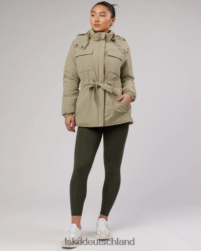 Frauen LSKD Jacke mit schmal zulaufender Taille und Bindegürtel – Lorbeereiche Bekleidung VD2NLV495