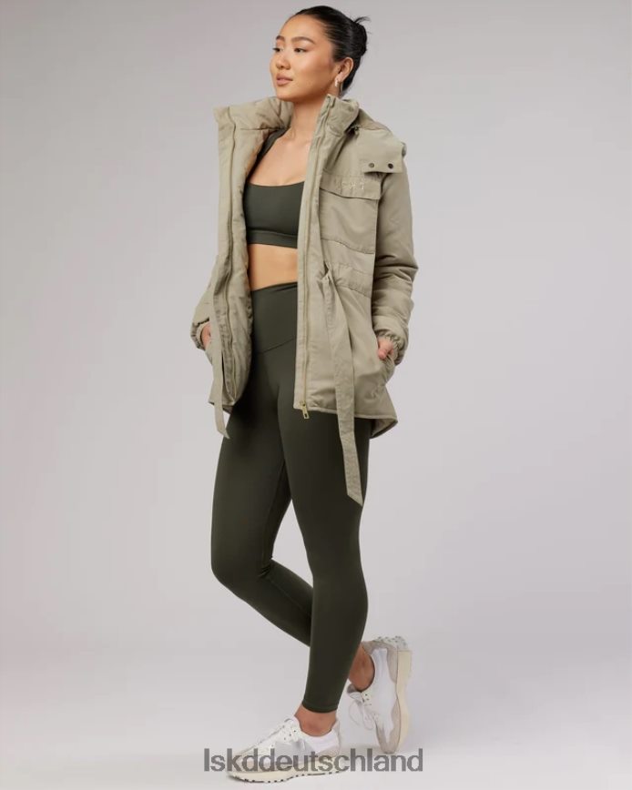 Frauen LSKD Jacke mit schmal zulaufender Taille und Bindegürtel – Lorbeereiche Bekleidung VD2NLV495