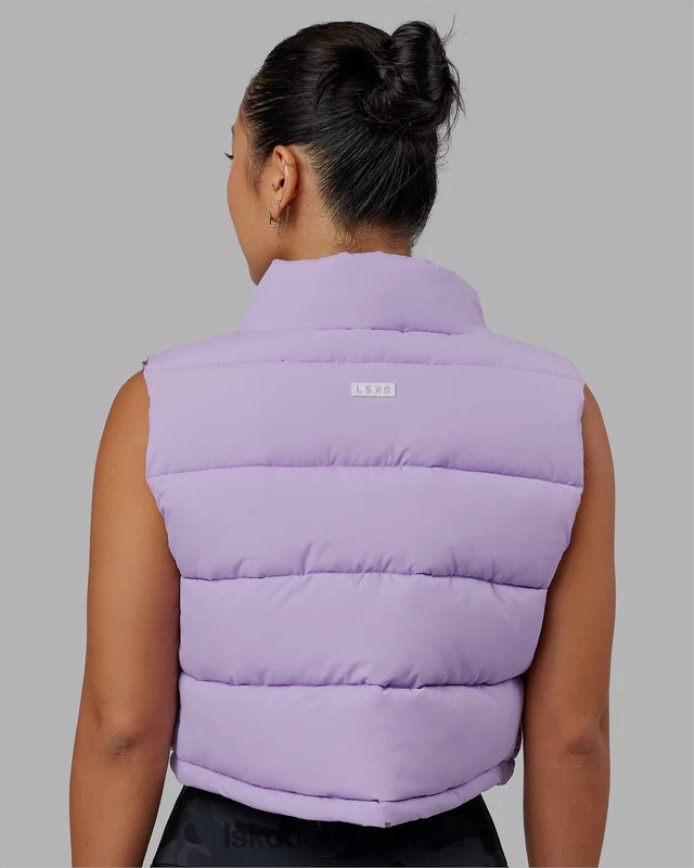 Frauen LSKD Kurz geschnittene Layer-Up-Weste – blasses Flieder Bekleidung VD2NLV473