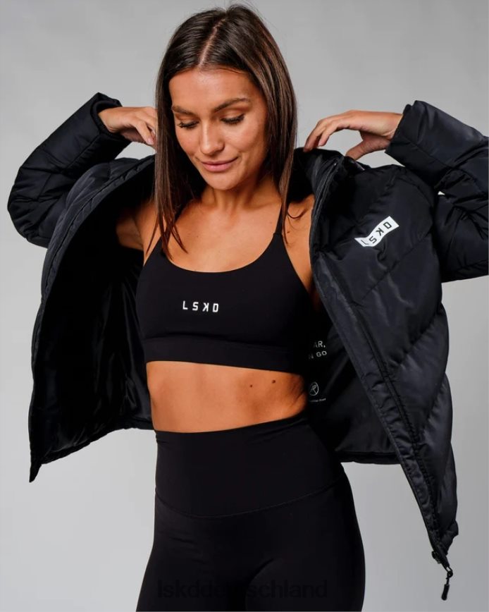 Frauen LSKD geröstete Pufferjacke 23 – schwarz Bekleidung VD2NLV469