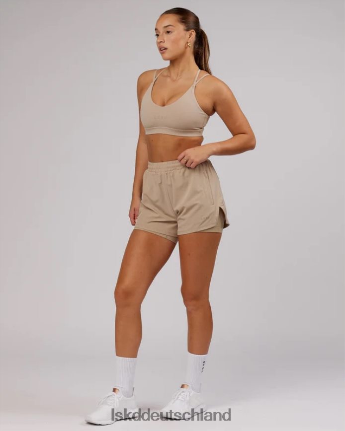 Frauen LSKD Challenger Liner Run Short – Taupe Bekleidung VD2NLV783