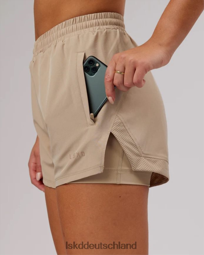 Frauen LSKD Challenger Liner Run Short – Taupe Bekleidung VD2NLV783