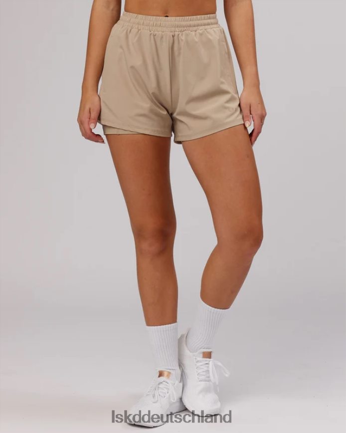 Frauen LSKD Challenger Liner Run Short – Taupe Bekleidung VD2NLV783