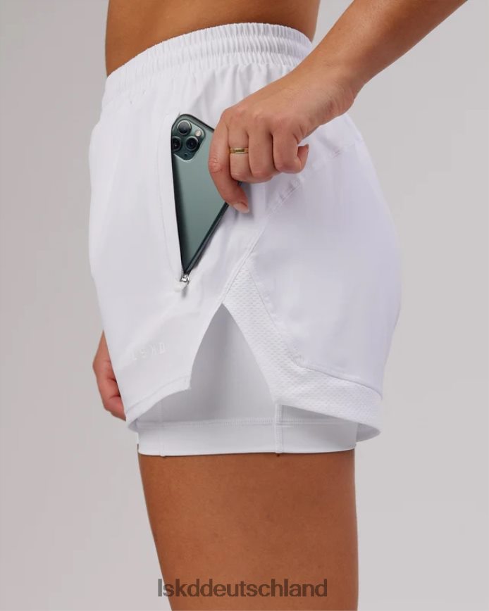 Frauen LSKD Challenger Liner Run Short – Weiß Bekleidung VD2NLV787