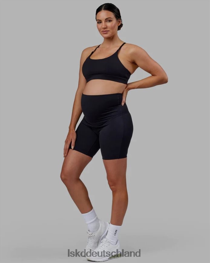 Frauen LSKD Elixir Umstandsshorts in mittlerer Länge – Schwarz Bekleidung VD2NLV585