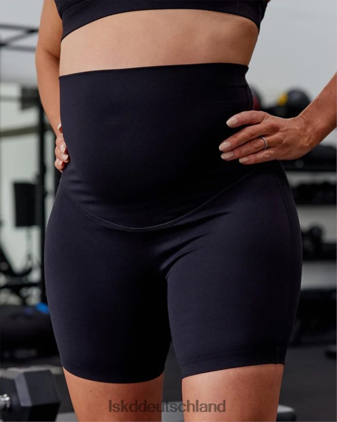 Frauen LSKD Elixir Umstandsshorts in mittlerer Länge – Schwarz Bekleidung VD2NLV585