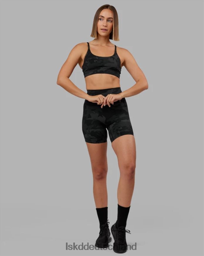 Frauen LSKD Elixir mittellange Shorts – schwarzes Tarnmuster Bekleidung VD2NLV548
