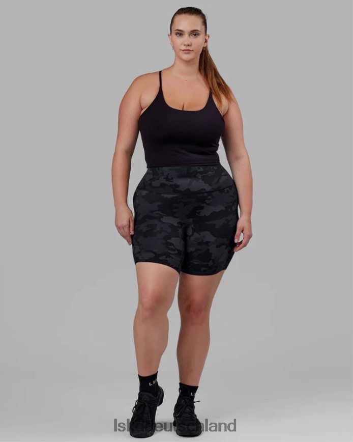 Frauen LSKD Elixir mittellange Shorts – schwarzes Tarnmuster Bekleidung VD2NLV548