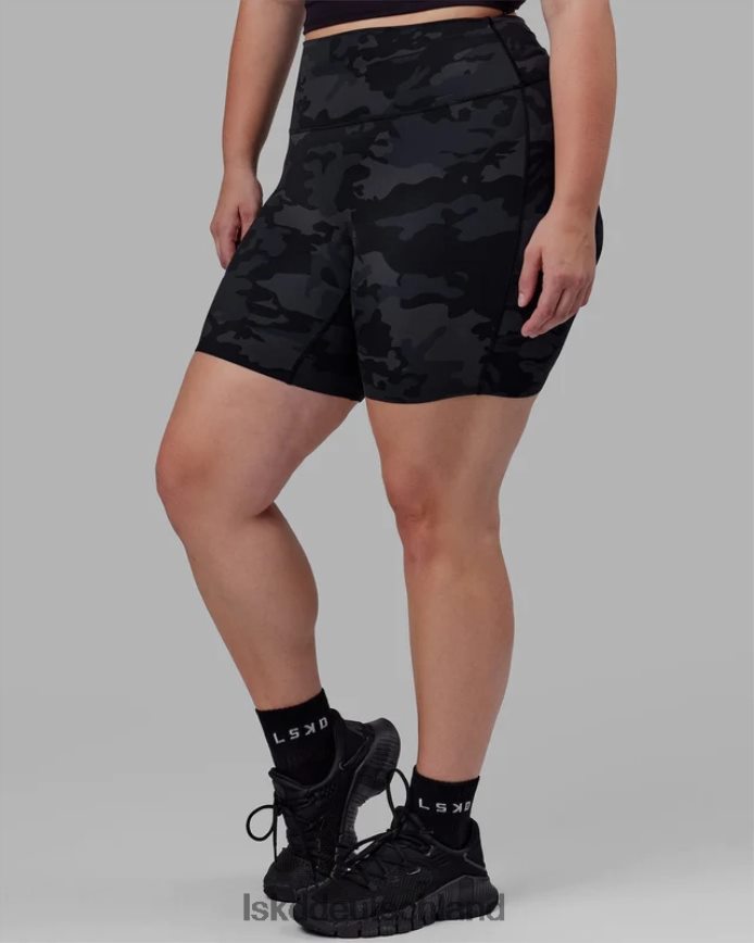 Frauen LSKD Elixir mittellange Shorts – schwarzes Tarnmuster Bekleidung VD2NLV548