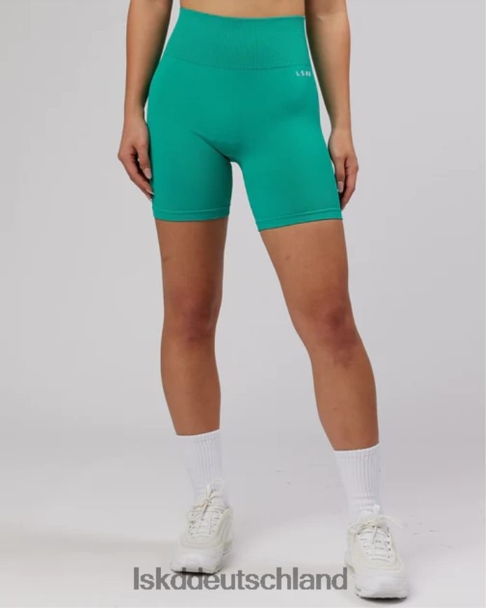 Frauen LSKD Grenzenlose, nahtlose, mittellange Shorts – Hyper Teal Bekleidung VD2NLV686