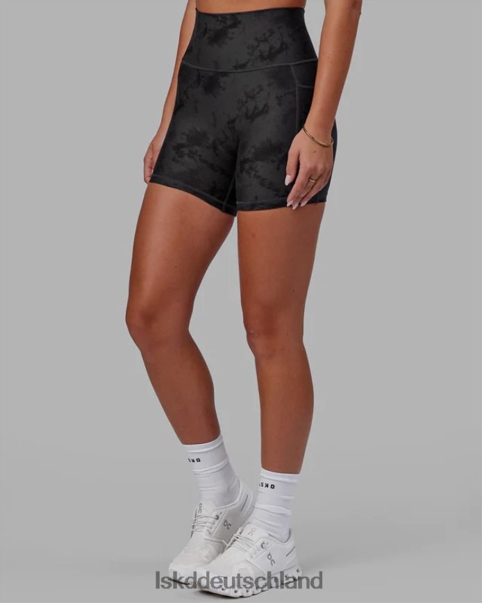 Frauen LSKD Kurze Fusion-Shorts in X-Länge – schwarzes Batikmuster Bekleidung VD2NLV588