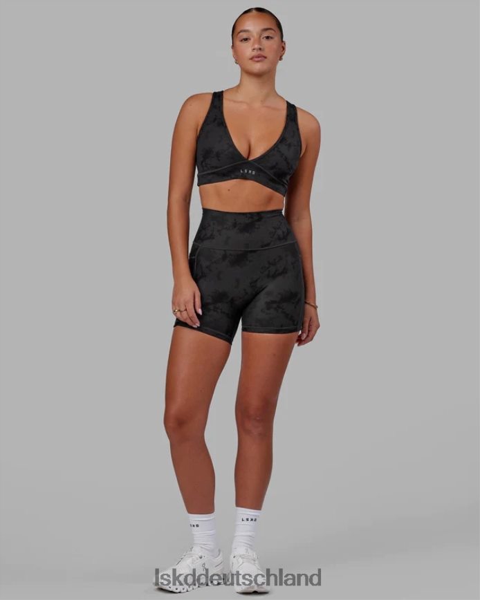 Frauen LSKD Kurze Fusion-Shorts in X-Länge – schwarzes Batikmuster Bekleidung VD2NLV588